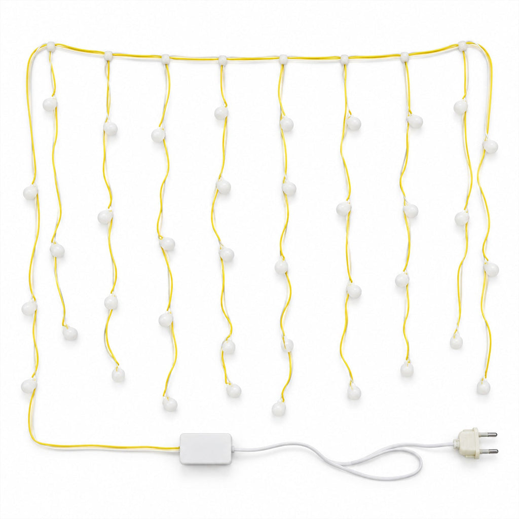 Warm White Bulb Curtain String Lights For Home Decoration (10 Mtr Approx)